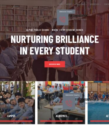 Alpine Public School website designed and developed by Web at Click