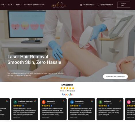 Aurilueur Esthetic Clinic Website Development Case Study