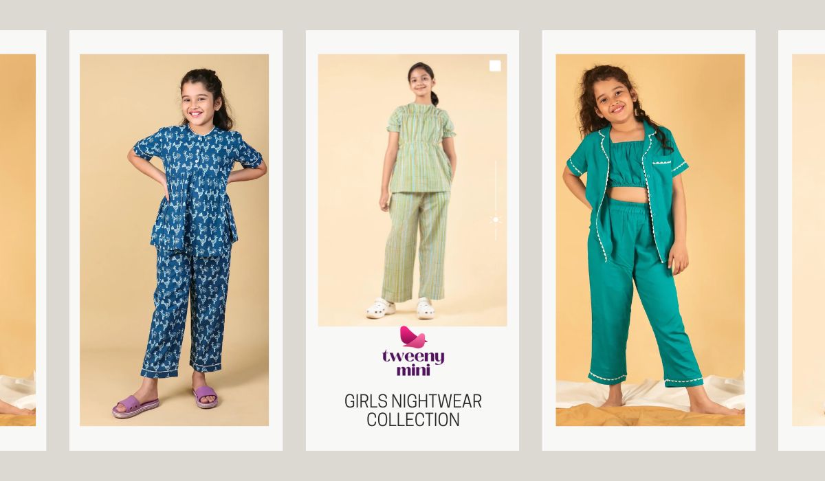 Night dress for 10 years girl with printed top