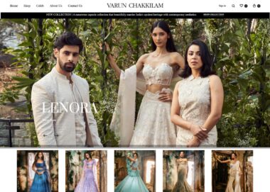 varun chakkilam luxury designer fashion e-commerce website showcasing men and women apparel collections